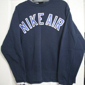 Nike Air Men's Crewneck Sweatshirt, Size Large, Navy Blue